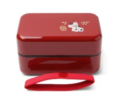 MIYA Company Bento Box Fortune Cat Red Hot