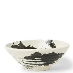 MIYA Company Black Brush Stroke 8" Bowl Best