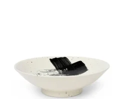 MIYA Company Black Brush Stroke 9.75" Serving Bowl Outlet
