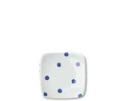 MIYA Company Blue & White Dots 3.5" Plate Best