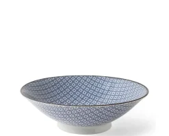 MIYA Company Blue & White Mosaic 9.75" Bowl Best