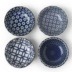 MIYA Company Blue & White Sauce Dish Set