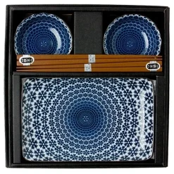 MIYA Company Blue & White Snow Sushi Set Outlet
