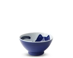 MIYA Company Blue Cats 4.5" Rice Bowl Outlet