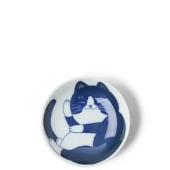 MIYA Company Blue Cats 3.75" Sauce Dish Discount