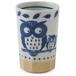 MIYA Company Blue Cup Owl 9 Oz New