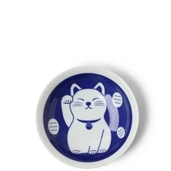 MIYA Company Blue Fortune Cat 6.5" Plate