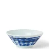 MIYA Company Blue Strokes 7.75" Ramen Bowl Sale