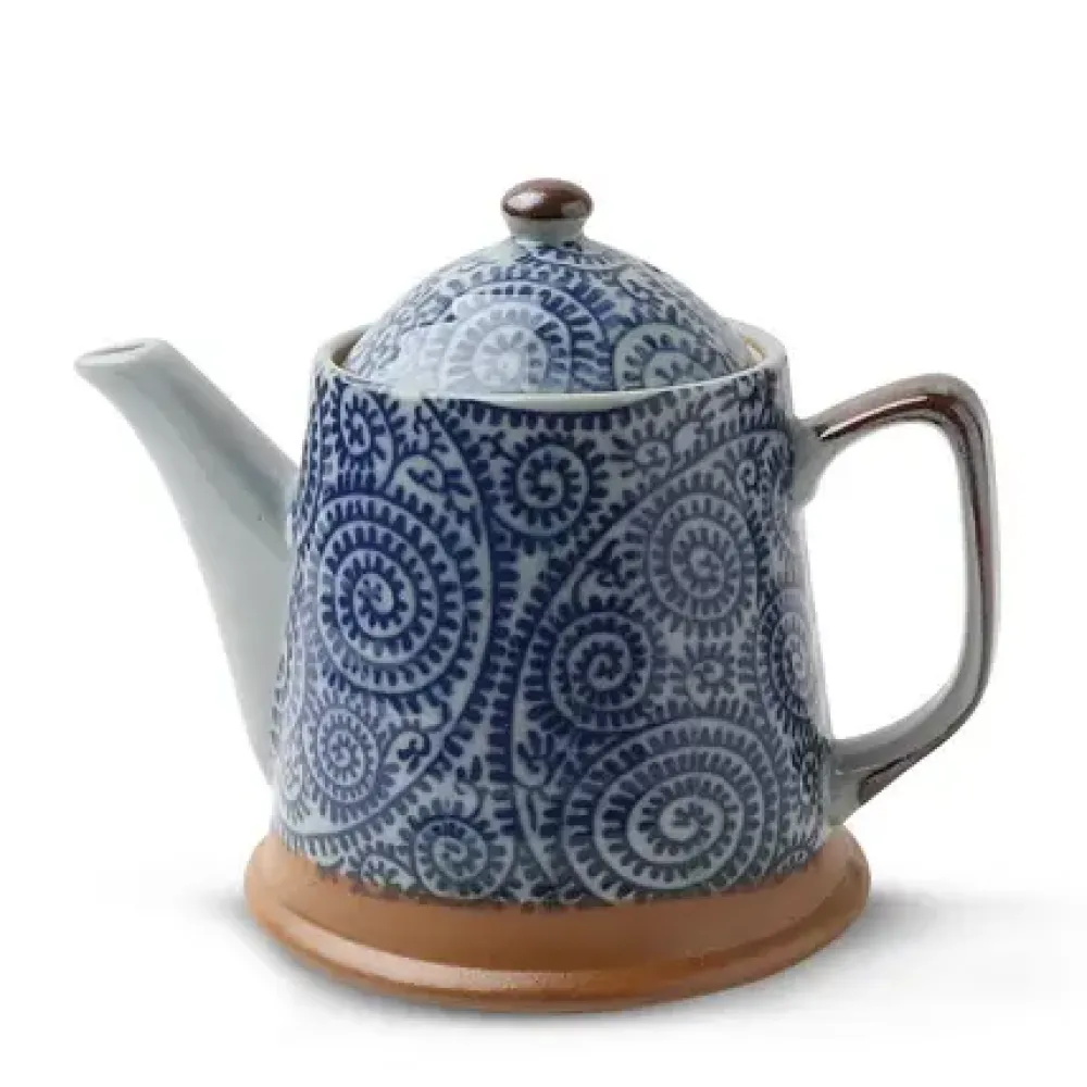 MIYA Company Blue Vintage Karakusa Tea Pot Best