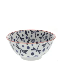 MIYA Company Bowl Blue Dragonfly 6" Outlet