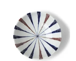 MIYA Company Bowl Brown Indigo Spokes 8-3/8