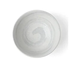 MIYA Company Bowl White Water Swirls 8-1/2