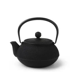 MIYA Company Cast Iron Teapot Black Hobnail 0.65L
