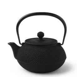 MIYA Company Cast Iron Teapot Black Hobnail 0.9L Online