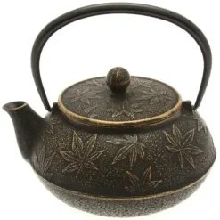 MIYA Company Cast Iron Teapot Black Maple Sale