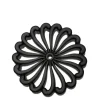 MIYA Company Cast Iron Trivet Mum Black 8.25" Hot