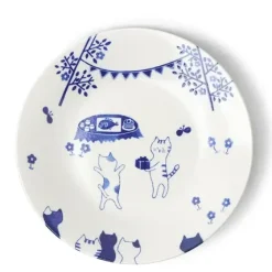 MIYA Company Cat Party 9-1/2" Plate Clearance