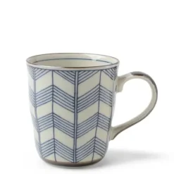 MIYA Company Celadon Chevron 8 Oz. Mug Clearance