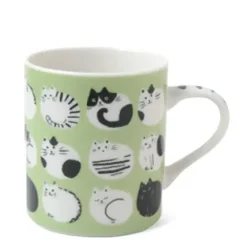 MIYA Company Cozy Cats 8 Oz. Mug - Green New