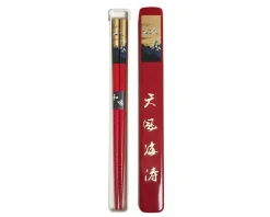 MIYA Company Cranes Chopsticks With Case - Red Hot