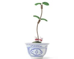 MIYA Company Figurine Potted Plant Fortune Cats New