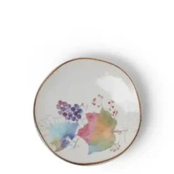 MIYA Company Floral Mini Plate Rainbow Leaves Outlet