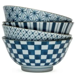 MIYA Company Four Pattern 6" Bowl Set