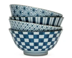 MIYA Company Four Pattern 6" Bowl Set