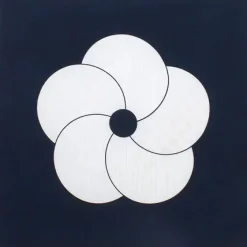 MIYA Company Furoshiki Pattern Flowers Black 27.5" Sq. Sale