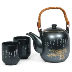 MIYA Company Gold Bamboo Kintake Tea Set Hot