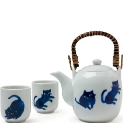MIYA Company Midnight Blue Cat Tea Set Discount