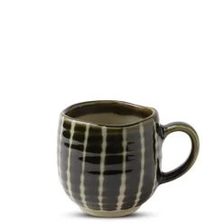 MIYA Company Oribe Green Striped 8 Oz. Mug Hot