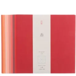 MIYA Company Origami Paper Washi 10-Shades Of Red 6" Clearance