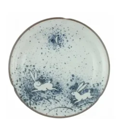 MIYA Company Plate Rabbit & Moon 8-3/4" Discount