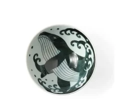 MIYA Company Rice Bowl Blue Whale Waves 5