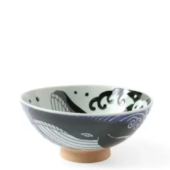 MIYA Company Rice Bowl Blue Whale Waves (Xl) 5-3/4" Online