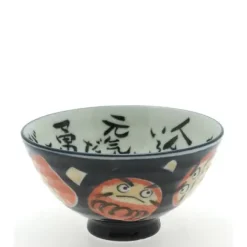MIYA Company Rice Bowl Daruma Dark Blue Clearance