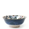 MIYA Company Rustic Blue Floral Noodle Bowl Hot