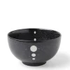 MIYA Company Satin Black White Dots 5-1/8" Bowl Online