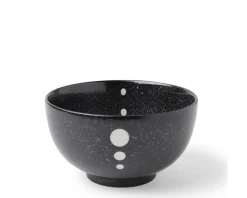 MIYA Company Satin Black White Dots 5-1/8" Bowl Online