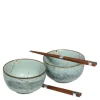 MIYA Company Spring Blossoms 5" Bowl For Two Set Online