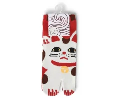 MIYA Company Tabi Socks - Maneki Neko Red Clearance