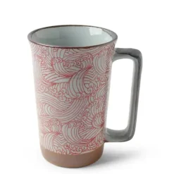 MIYA Company Tall Mug Red Wave 12 Oz. Sale
