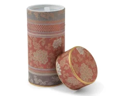 MIYA Company Tea Canister Brocade Peony Red Hot