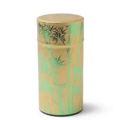MIYA Company Tea Canister Gold/Green Foil Bamboo