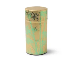 MIYA Company Tea Canister Gold/Green Foil Bamboo