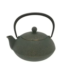 MIYA Company Teapot Cast Iron Bronze Waves Outlet