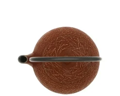 MIYA Company Teapot Cast Iron Gold Cranberry Pine Needles New