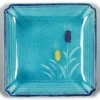 MIYA Company Turquoise Blue Mugi 4.5" Sq. Plate Sale