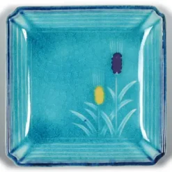 MIYA Company Turquoise Blue Mugi 4.5" Sq. Plate Sale